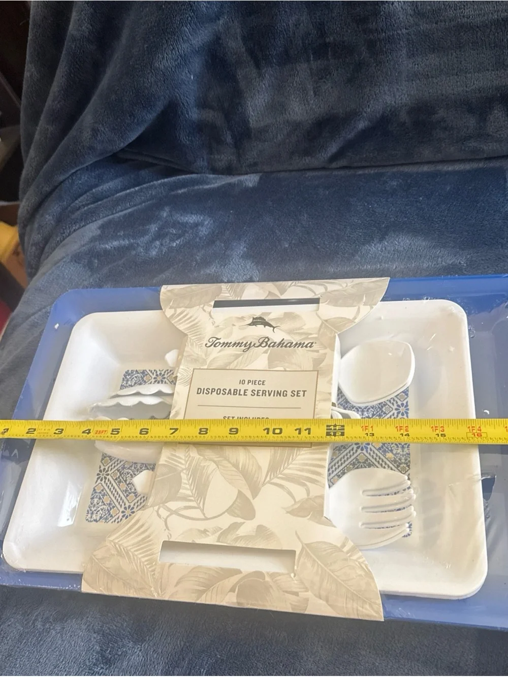 New Tommy Bahama Disposable 10 Piece Serving Set July 4th Memorial Day Picnic